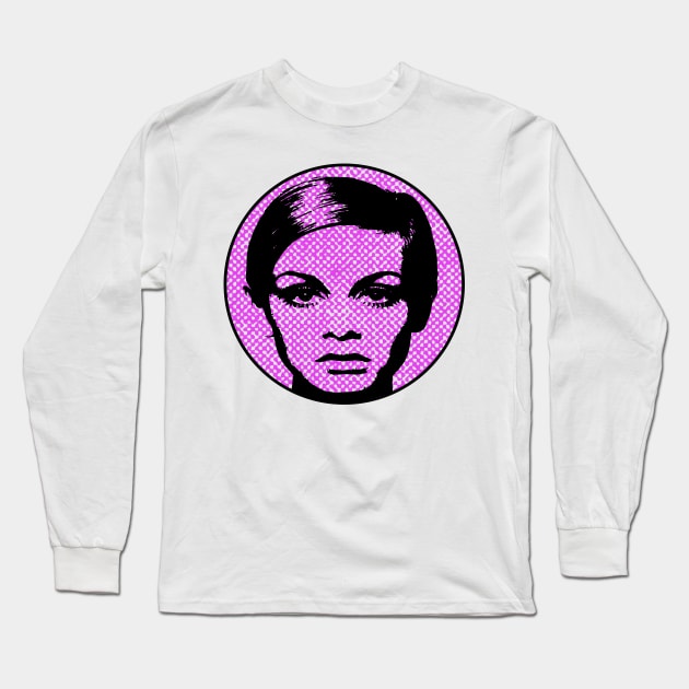 TWIGGY - (Violet Print) Long Sleeve T-Shirt by RCDBerlin